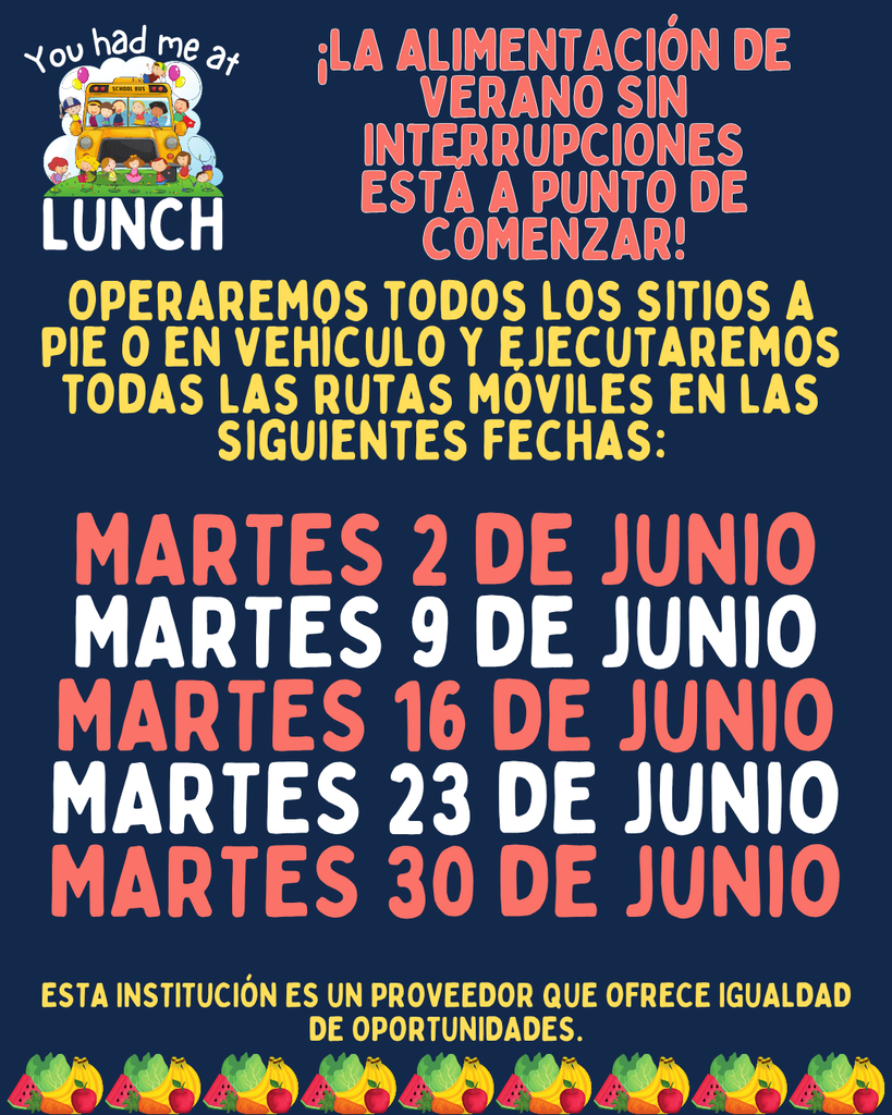 Summer Feeding Dates (Spanish)
