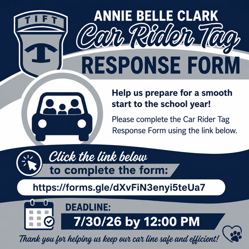 Car Rider Tag Response Form link