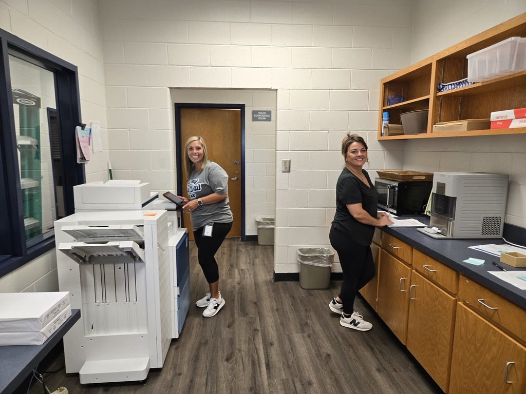 Our office staff preparing for the school year.