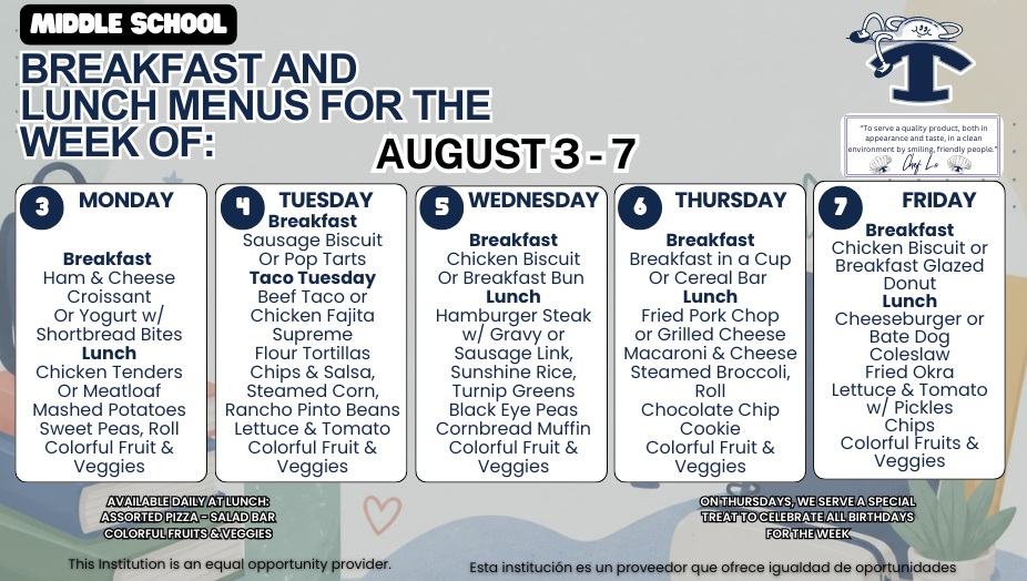 Weekly Menus
