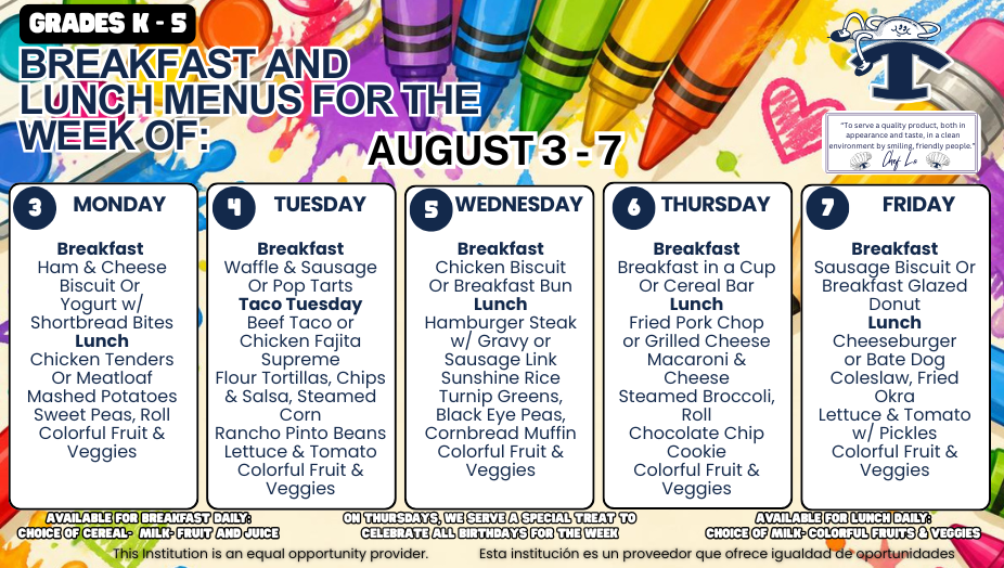 Weekly Menus