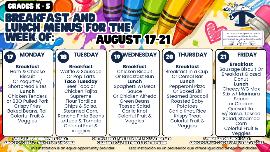 Breakfast and Lunch Menu