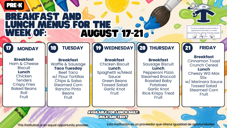 Breakfast and Lunch Menu