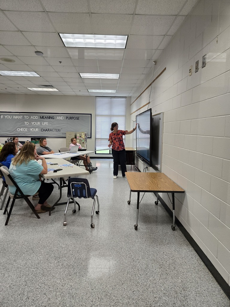 Teachers preparing for the school year.