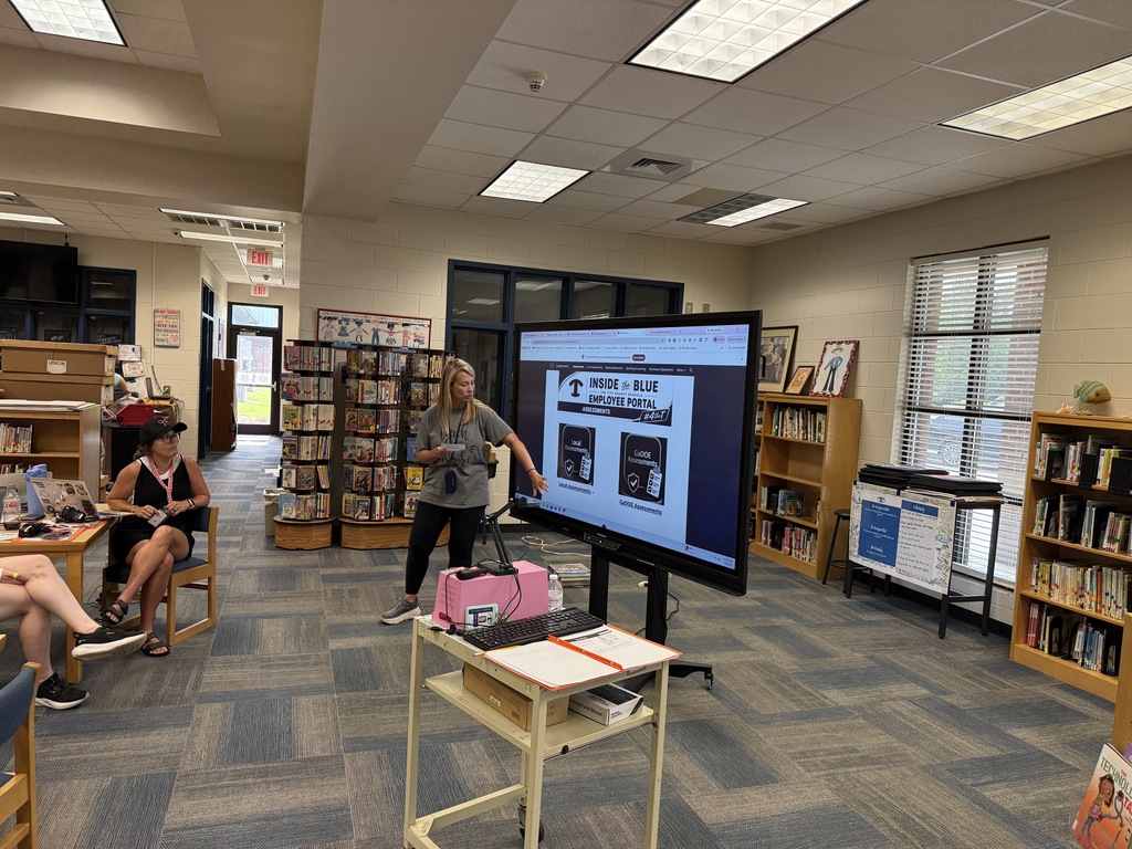 Teachers presenting at professional development. 