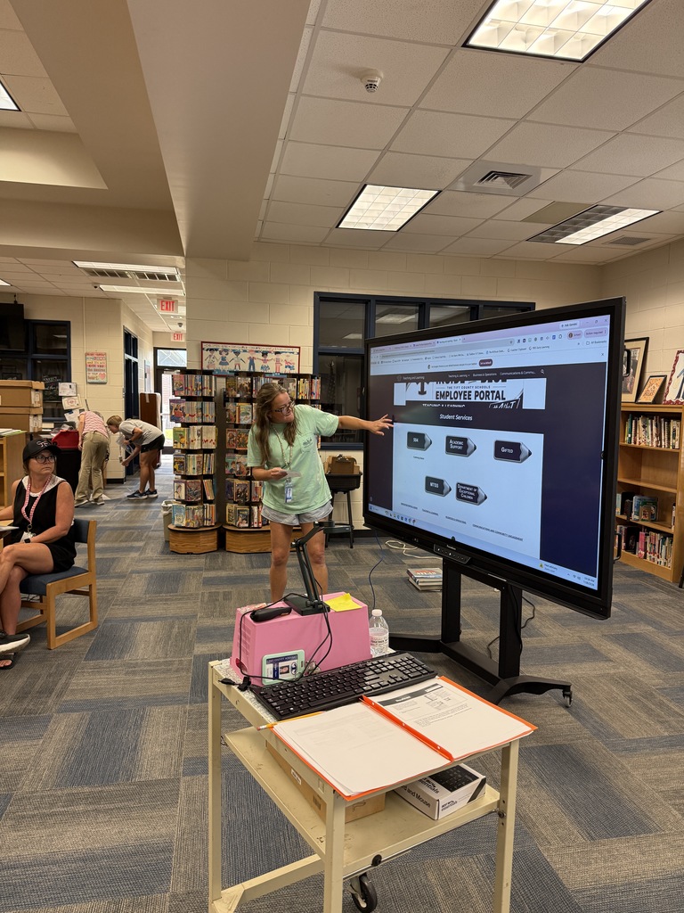 Teachers presenting at professional development. 