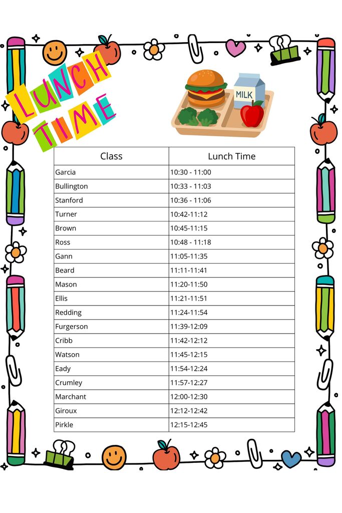 lunch times flyer