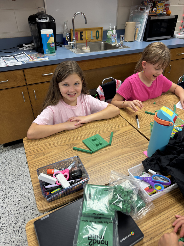 3rd grade students combining place value and creativity. 