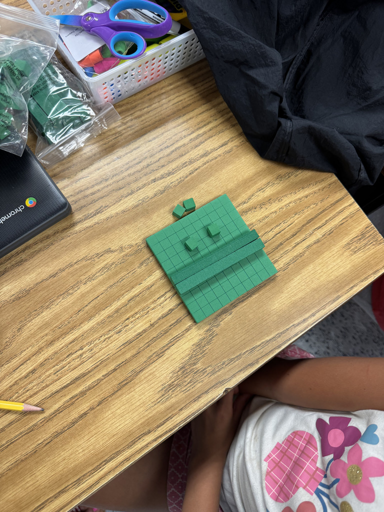 3rd grade students combining place value and creativity. 