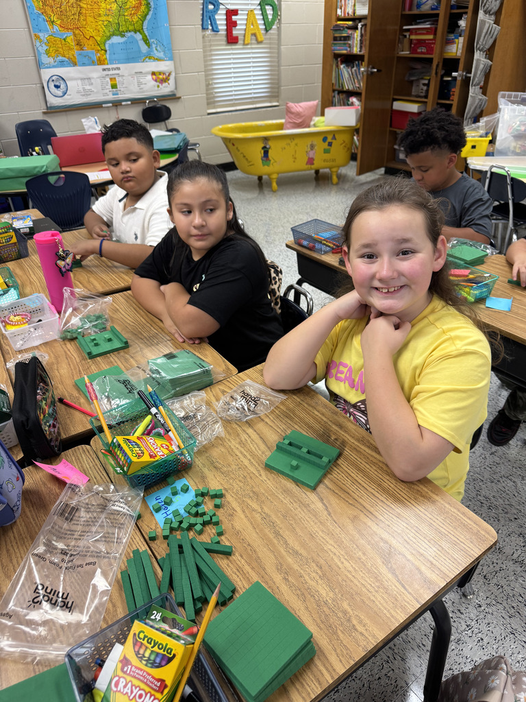 3rd grade students combining place value and creativity. 