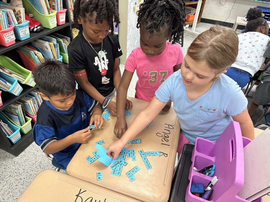 Students in Ms. Parker’s class are learning about place value and counting forwards/backwards within 120! Each group was given a 120 chart that had been cut in different pieces. They had to work together as a team to put the chart back together!