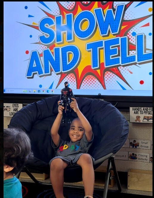 On Friday, Mrs. Amber's PreK class had a show and tell. They enjoyed showing their friends their toys and telling all about them!