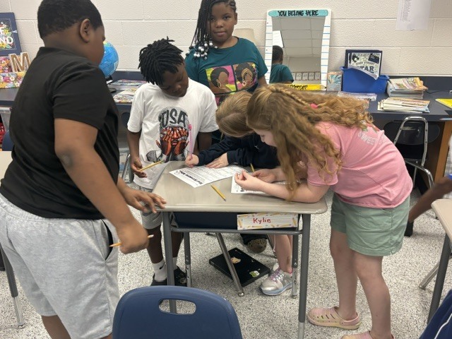 Mrs. Mercer's class gets to know each other.