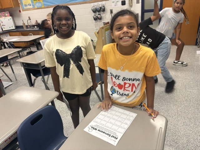 Mrs. Mercer's class gets to know each other.