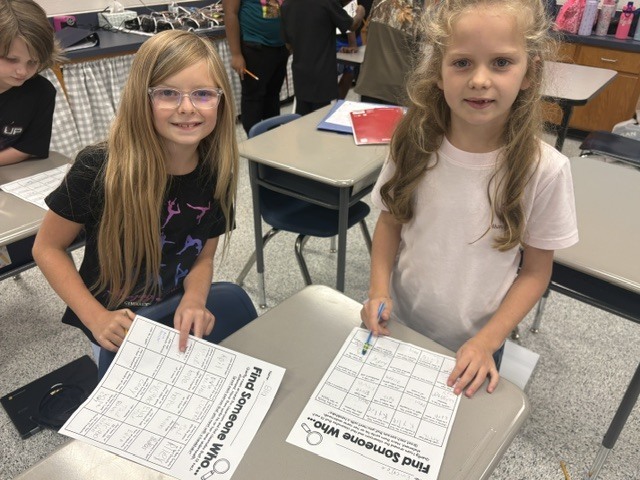Mrs. Mercer's class gets to know each other.