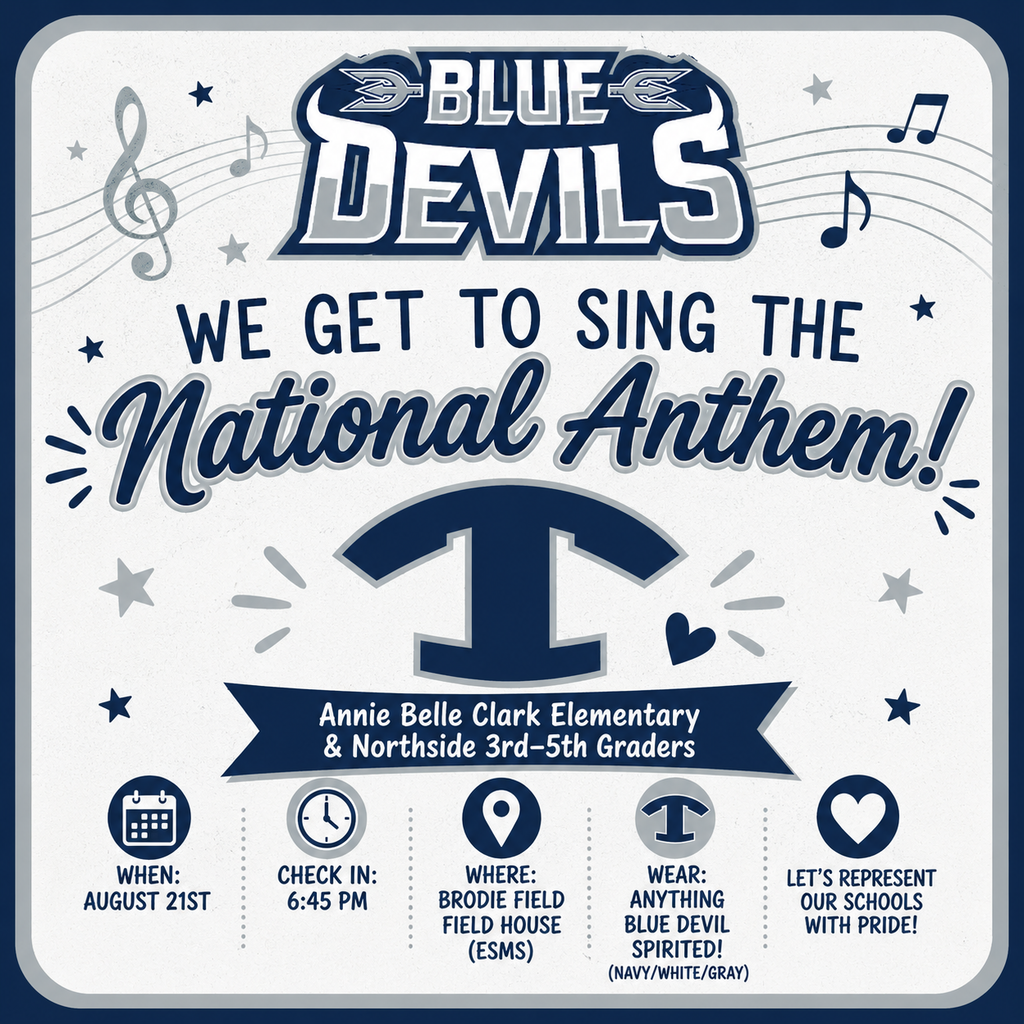 ABCE will sing the National Anthem.