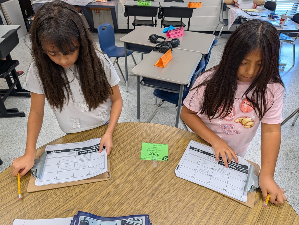 Mrs. Pritchett's class practices their place value skills.