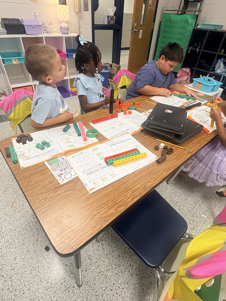 Mrs. Deanda's first graders are learning about place value.