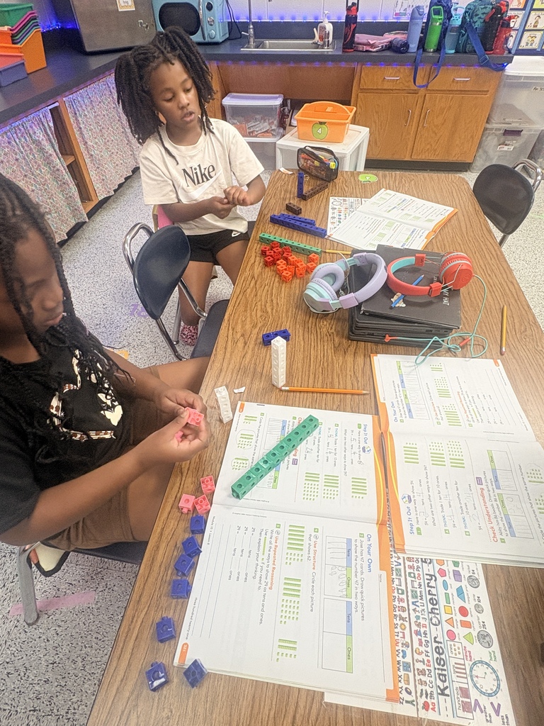 Mrs. Deanda's first graders are learning about place value.