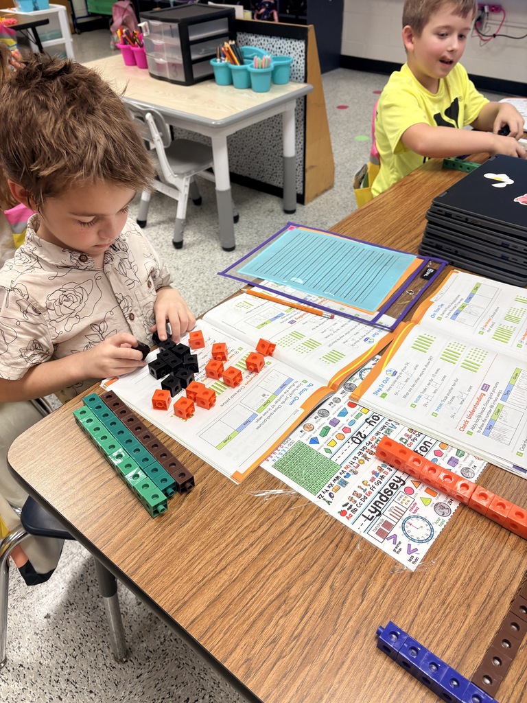 Mrs. Deanda's first graders are learning about place value.