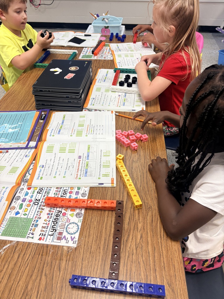 Mrs. Deanda's first graders are learning about place value.