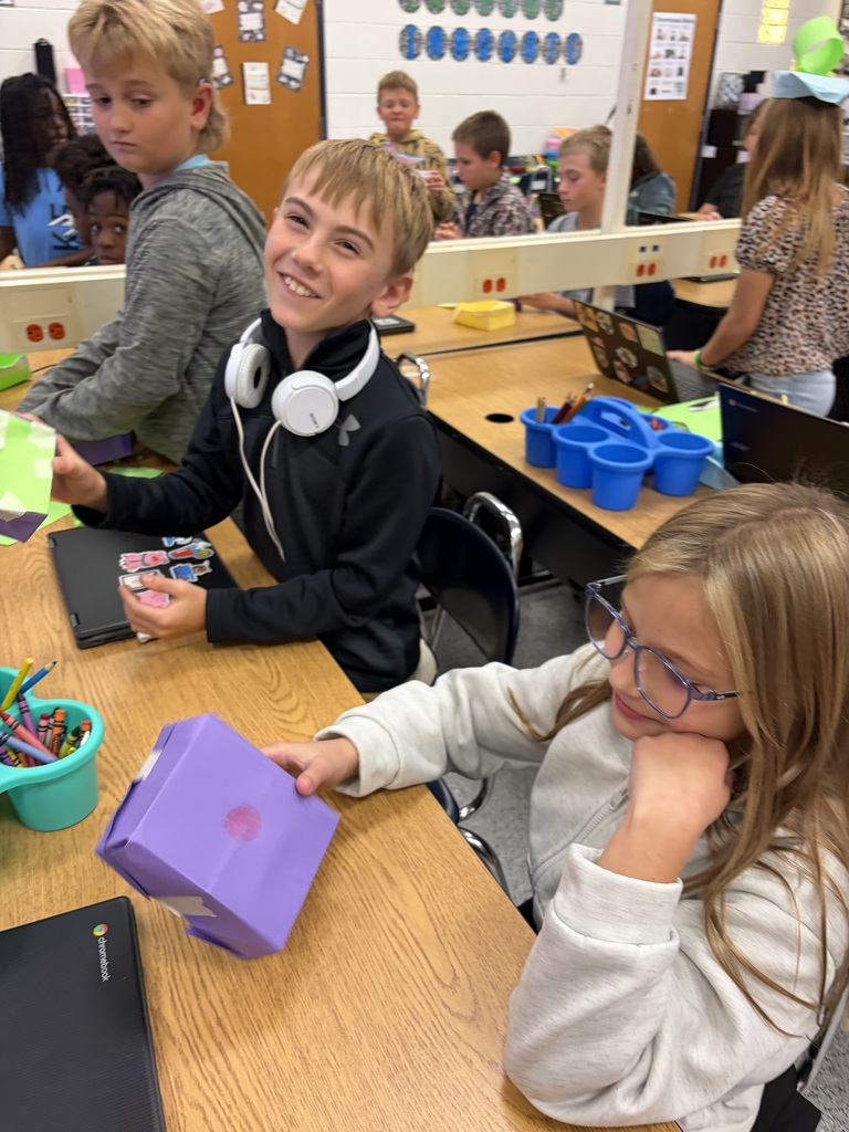 Students made a box and turned it into something else in STEM!