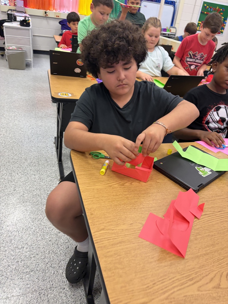 Students made a box and turned it into something else in STEM!