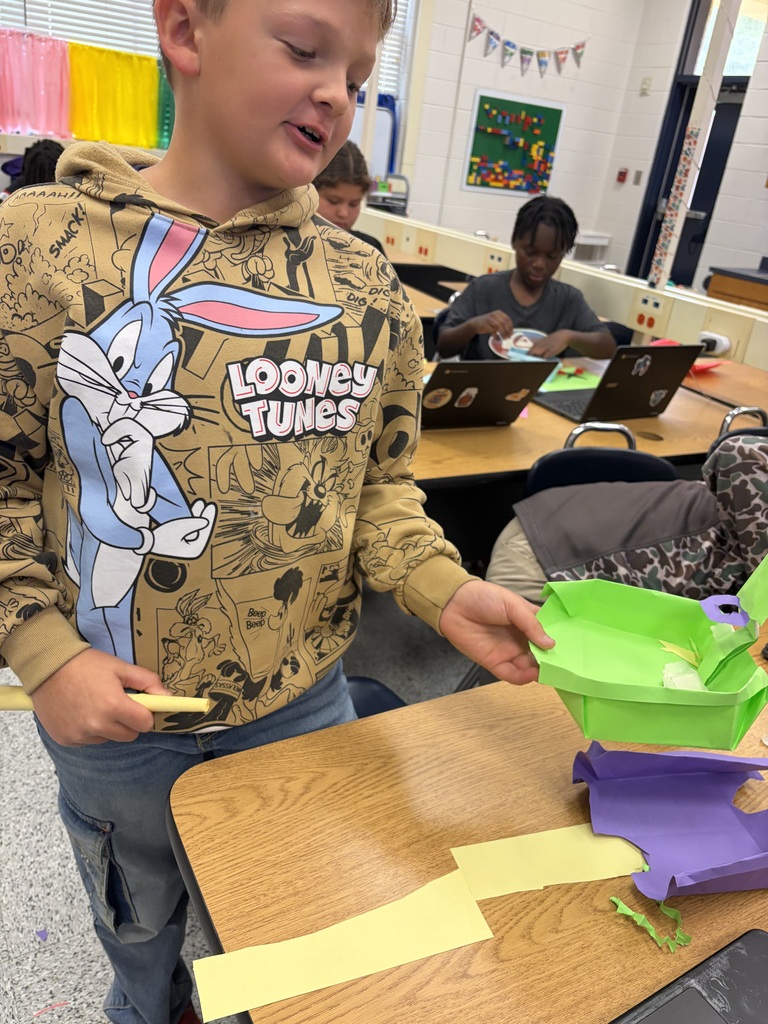 Students made a box and turned it into something else in STEM!