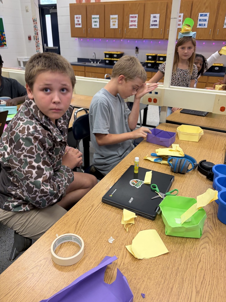 Students made a box and turned it into something else in STEM!