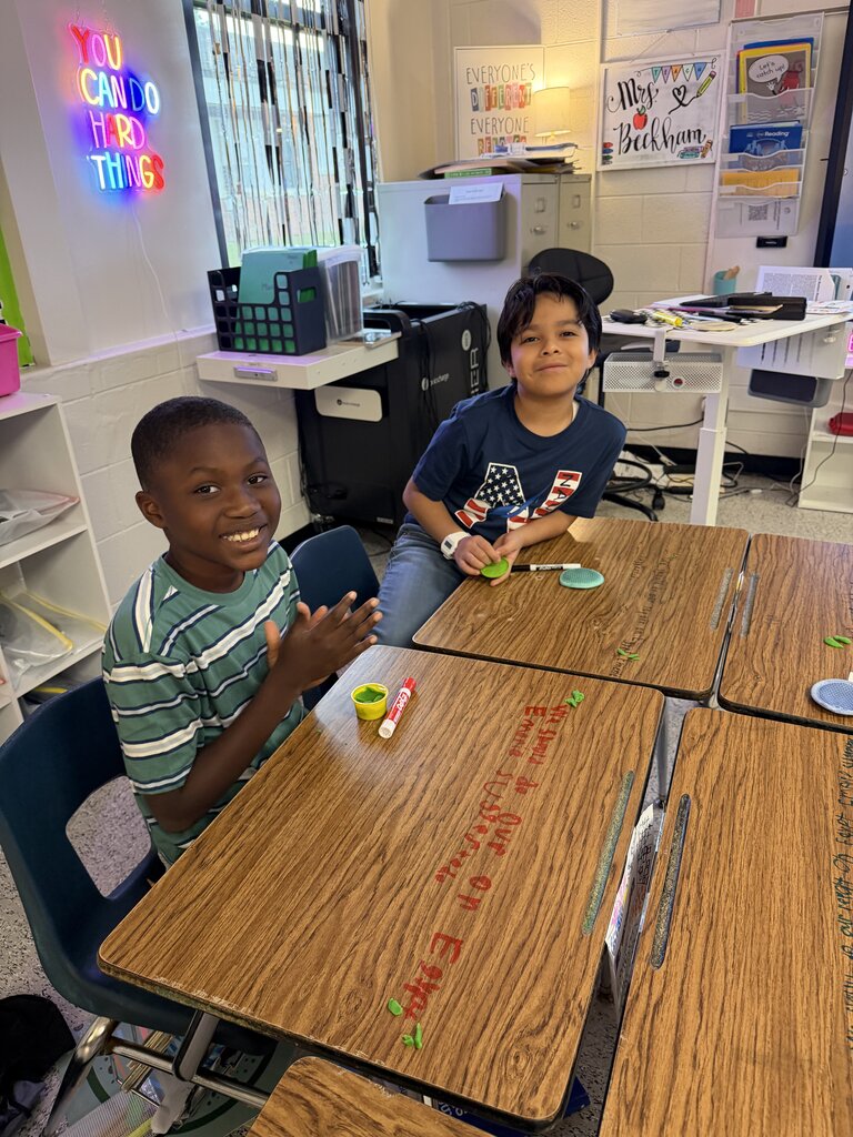 Students use play-doh to practice the use of quotation marks!