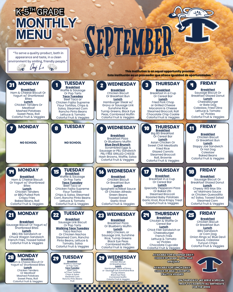 September Menu