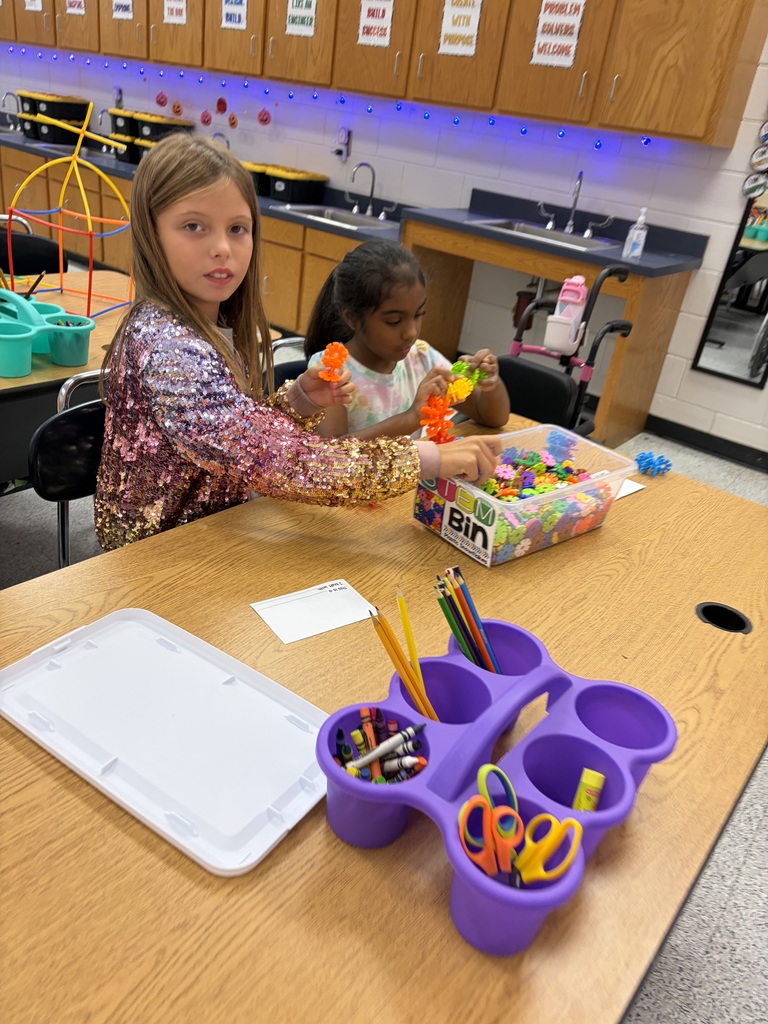 Mrs. Chatfield’s 3rd grade class had fun creating in STEM with the STEM Bins!