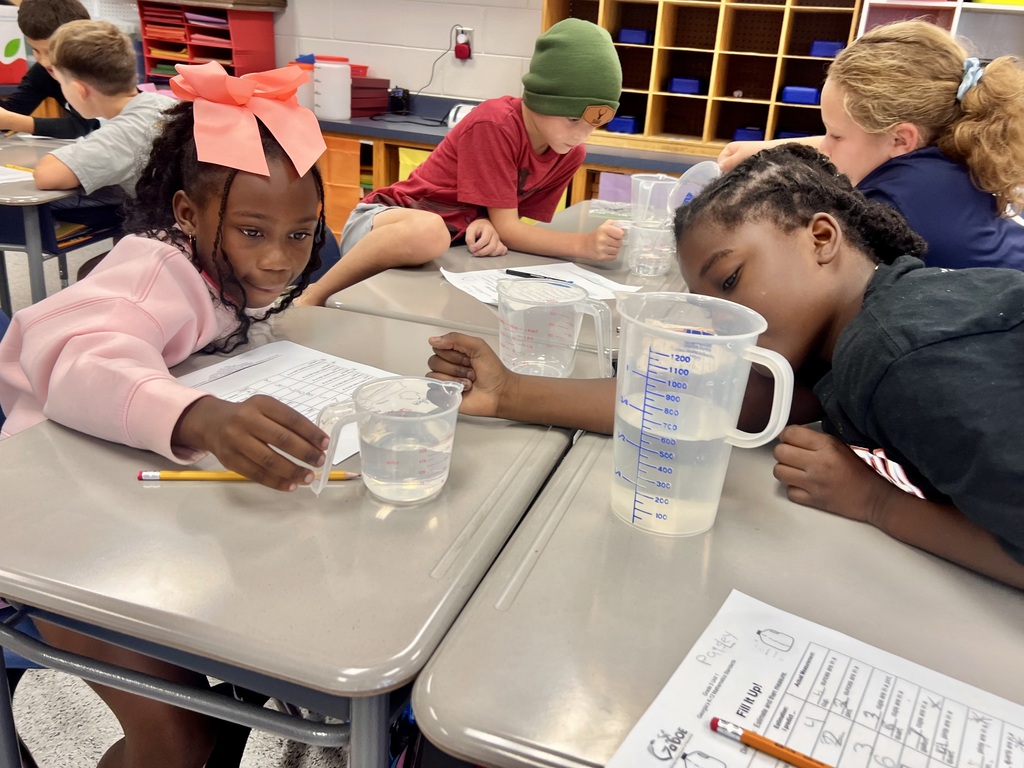 Hands on Math in Mrs. Deen's 3rd grade class.