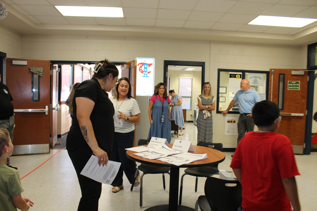 Omega Elementary School Title1/Open House night with teachers and parents.