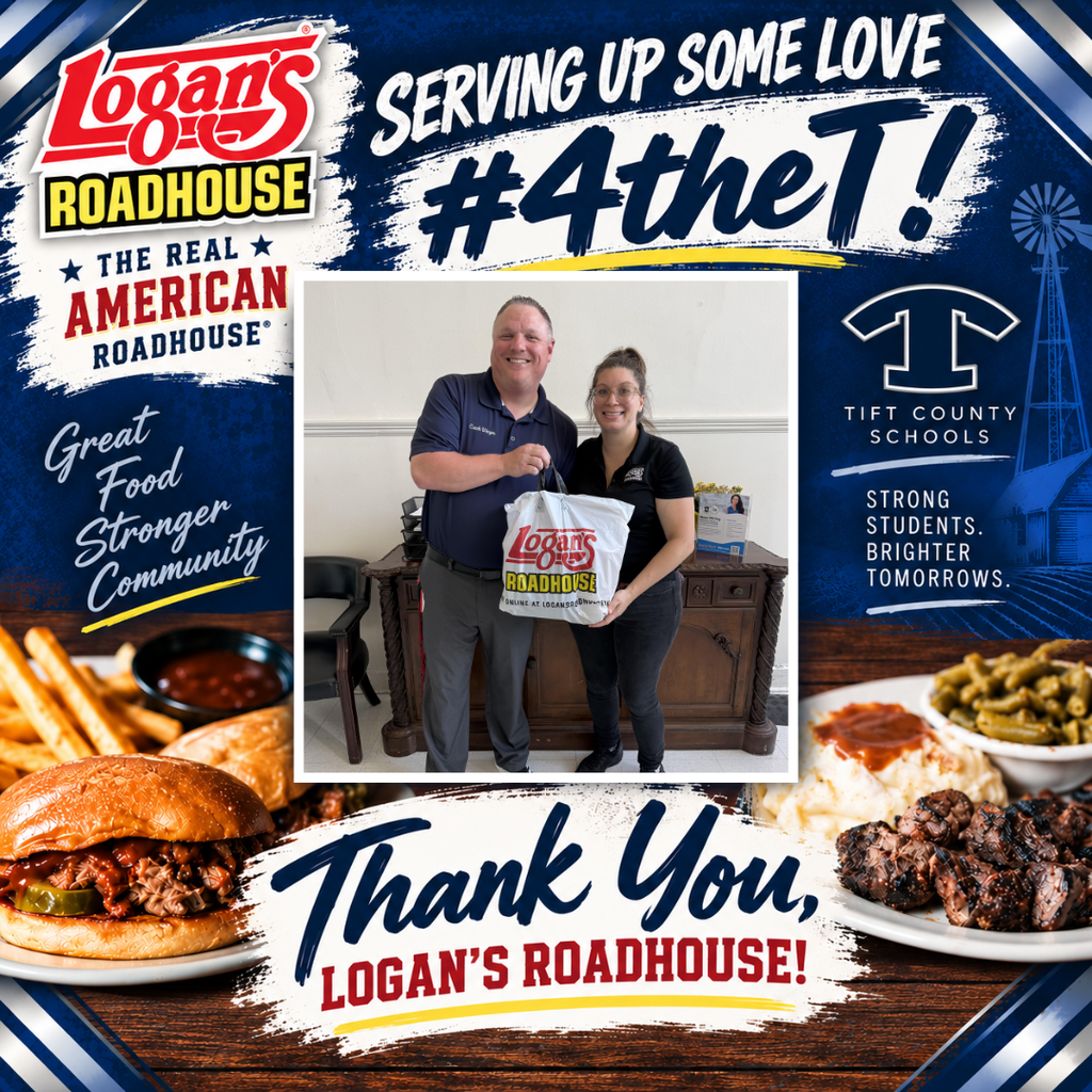 Thank you Logan's Roadhouse for bringing food to ESMS.
