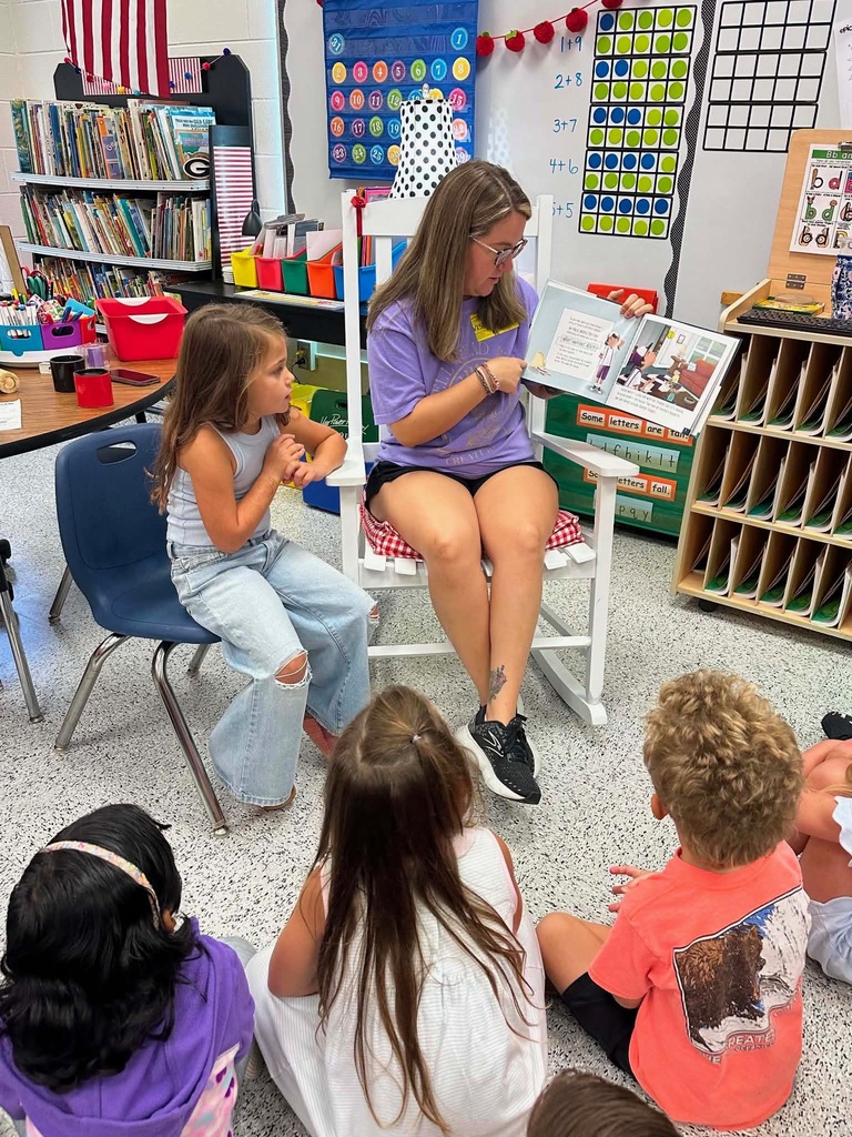 Ms. McCurdy's class has a guest reader.