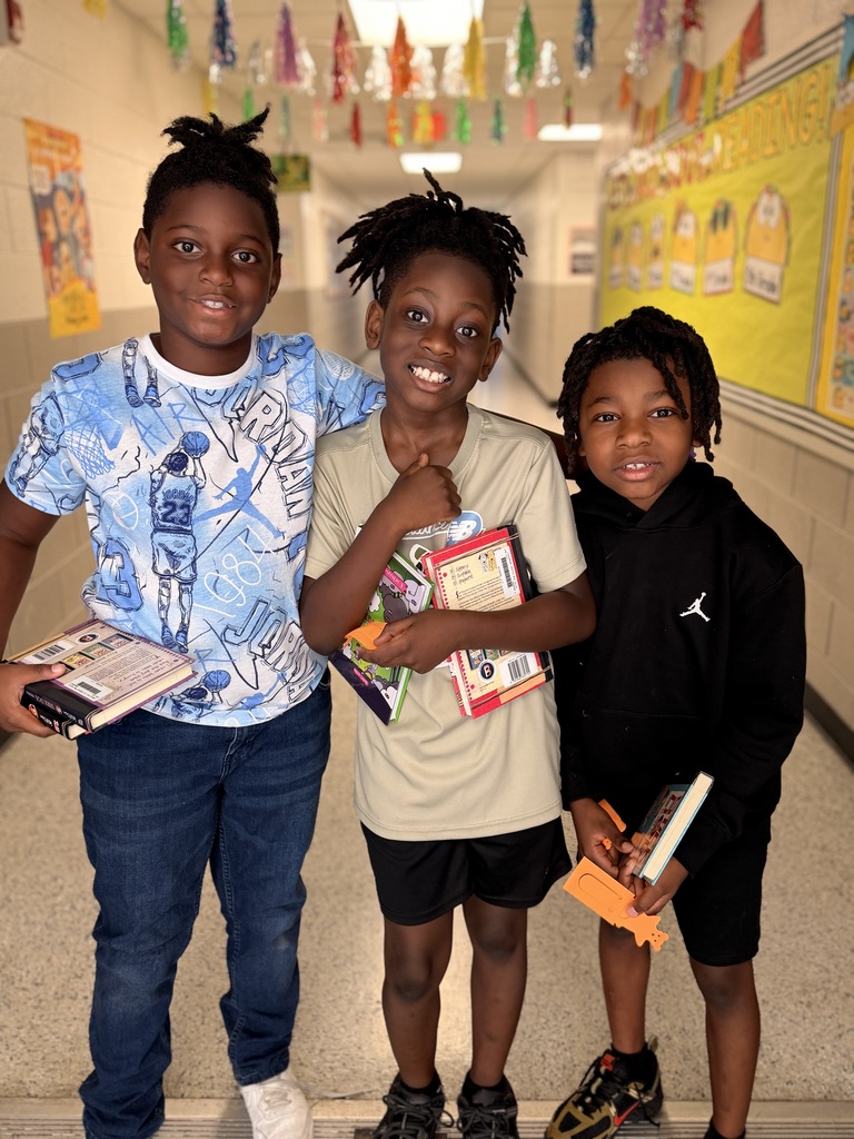 Students reading books!
