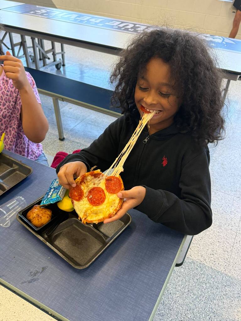New personal pizzas are a hit in the lunchroom!