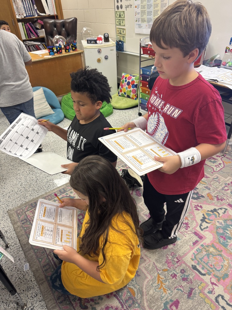 Omega Elementary School 3rd graders exploring data.