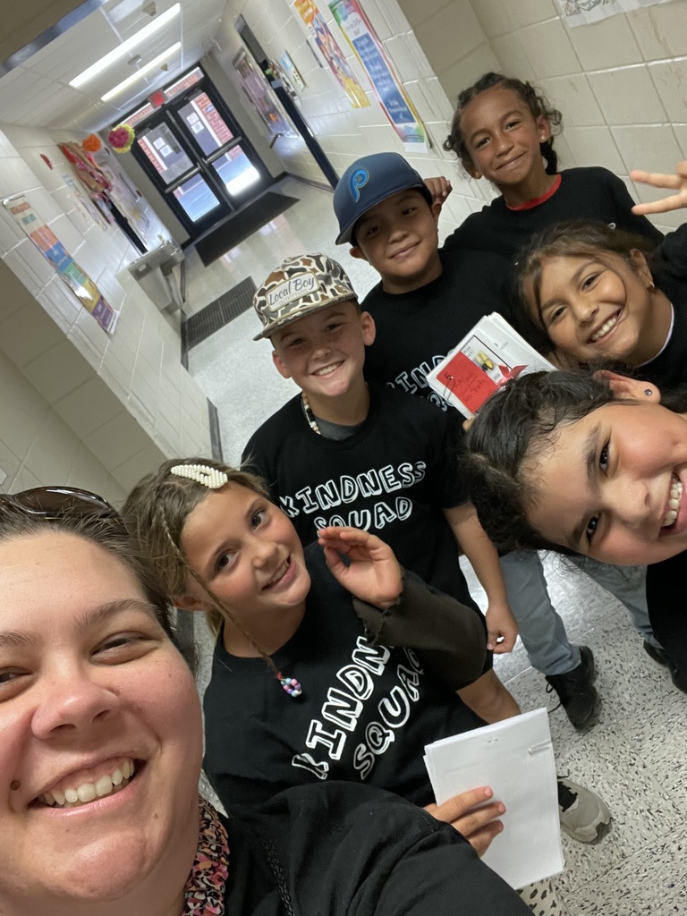 Omega Elementary School Kindness Squad spreading color.
