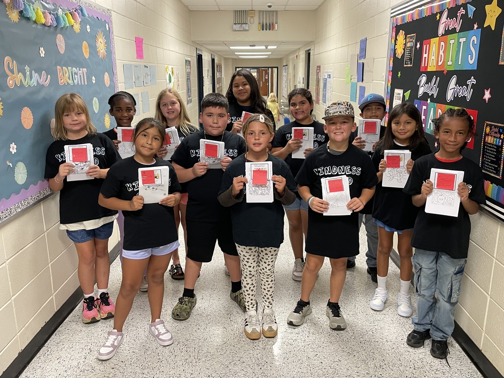 Omega Elementary School Kindness Squad spreading color.