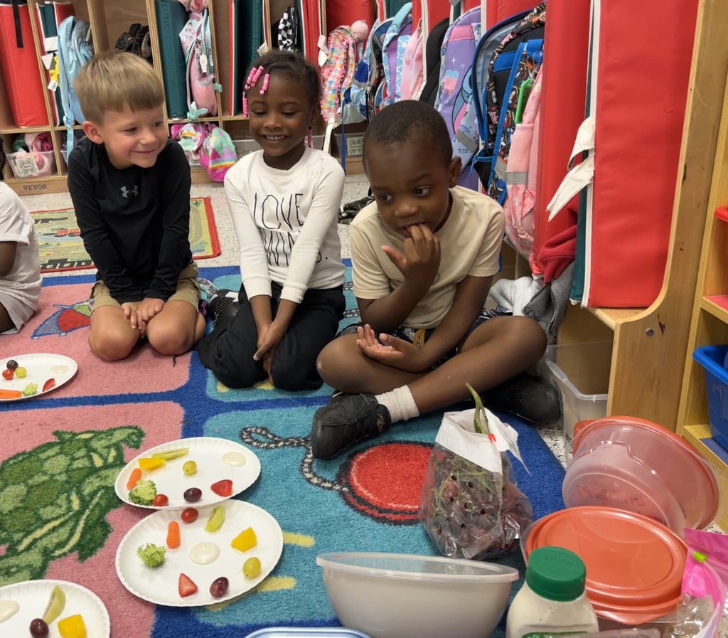 This week, Ms. Elisa and Ms. McCall's Pre-K class learned about making healthy choices, including eating nutritious foods and practicing good hygiene. 🥦🧼 Today, they enjoyed some “healthy popsicles” and held a taste test featuring sweet tomatoes, broccoli, carrots, strawberries, purple grapes, cotton candy grapes, kiwi, and mango. 🍓🥕🥝🥭 Afterward, they recorded which foods they liked. When the children tasted the cotton candy grapes, one said, “You tricked us! These taste like cotton candy, but there’s no cotton candy inside!” 🍇 That fun surprise explains some of their silly faces! 😄 #wearejtr #4theT