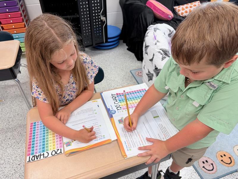 Mrs. White's students teaming up!
