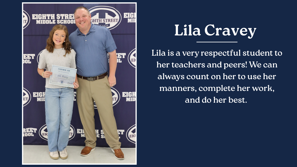 Lila Cravey Student of the Month