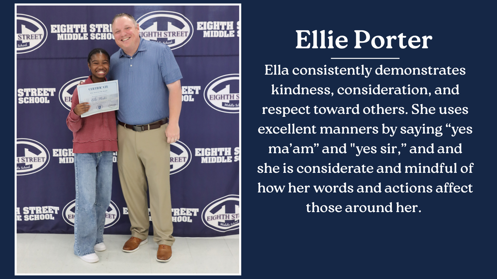 Ellie Porter Student of the Month