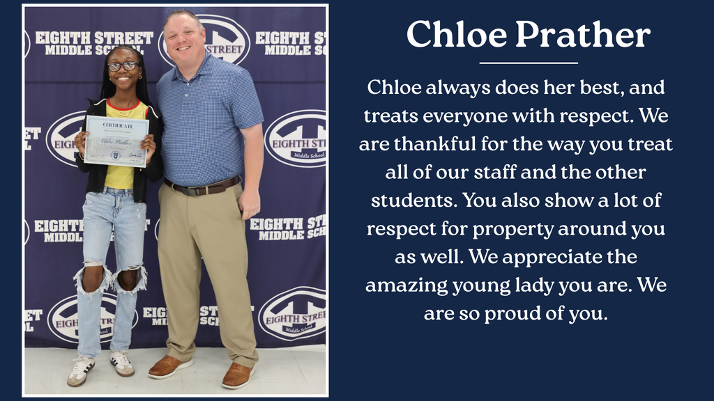Chloe Prather Student of the Month