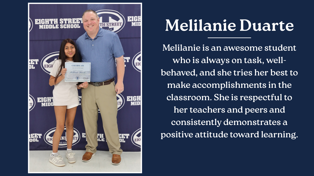 Melilanie Duarte Student of the Month