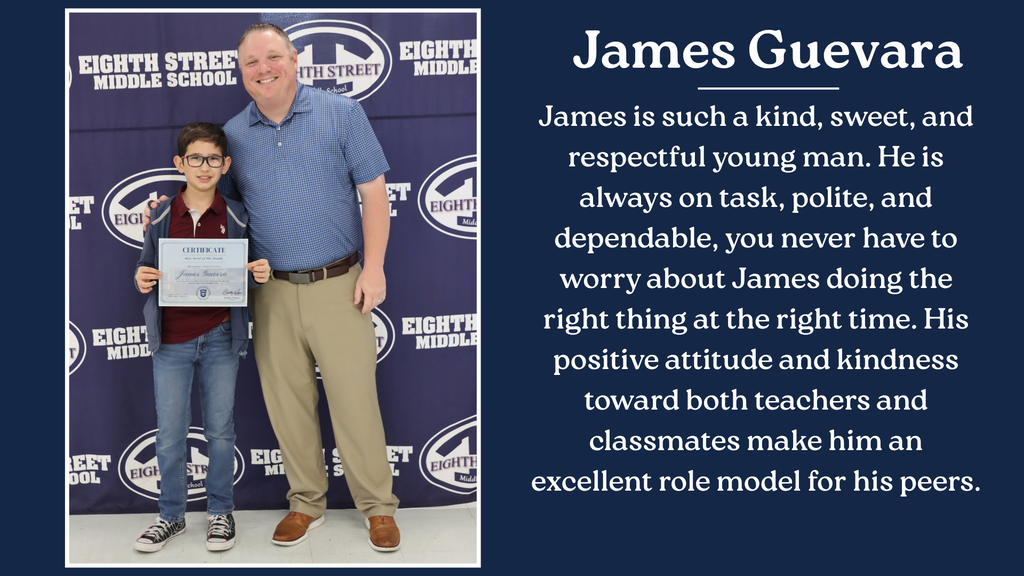 James Guevara Student of the Month