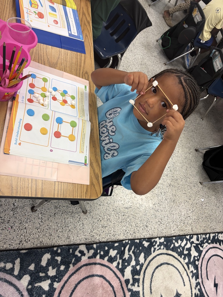 Mrs. Prince and Bryant’s kindergarten class enjoyed making 3-D shapes from toothpicks and marshmallows! 🧊💙 #wearejtr #4theT