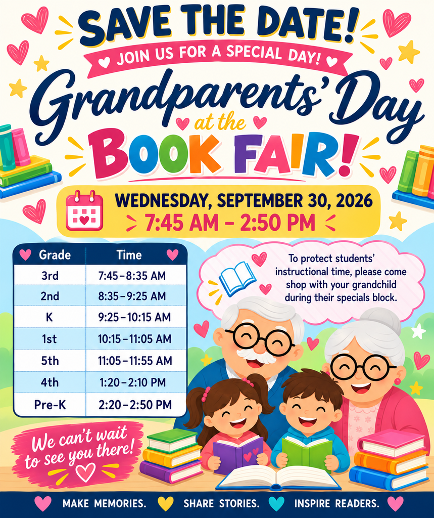 We can't wait to see you tomorrow! Please try to come shop with your grandchild or child during their special rotation! Remember, we only accept card payments after 1:00!